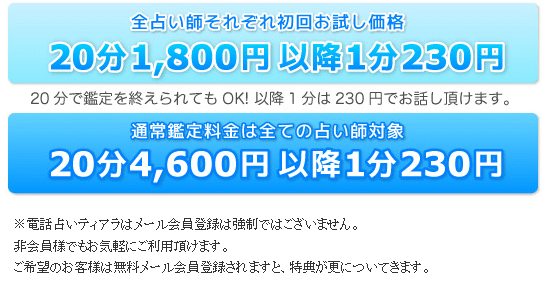 ティアラの料金