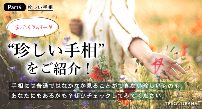 あったらラッキー！？珍しい手相をご紹介