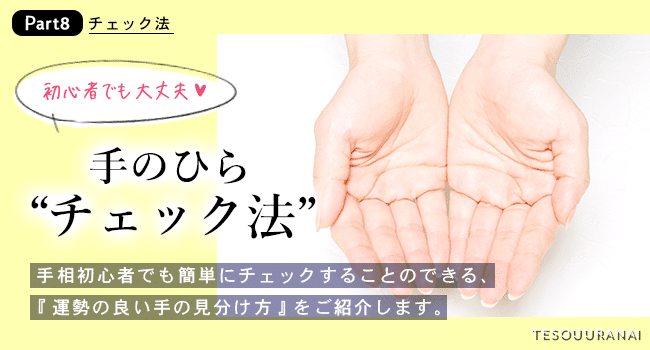 初心者でも簡単にわかる！手のひらチェック法